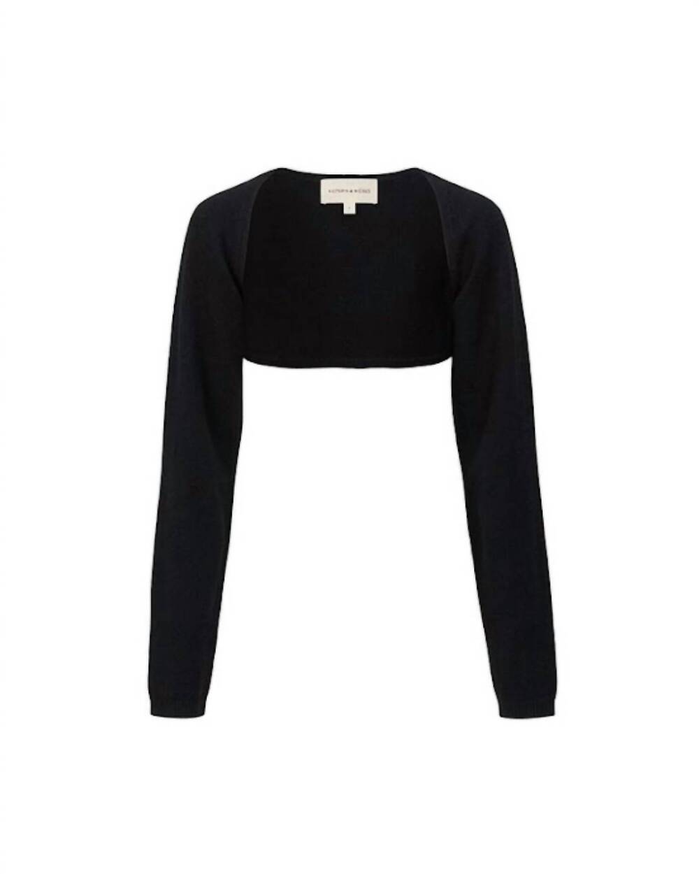 NEW VIKTORIA & WOODS women's barrymore merino wool bolero in black